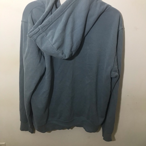 The North Face Full Zip Hoodie Mens M Blue Drawstring kangaroo pocket sweatshirt - Picture 12 of 12